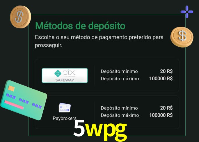 O cassino 5wpg oferece uma grande variedade de métodos de pagamento